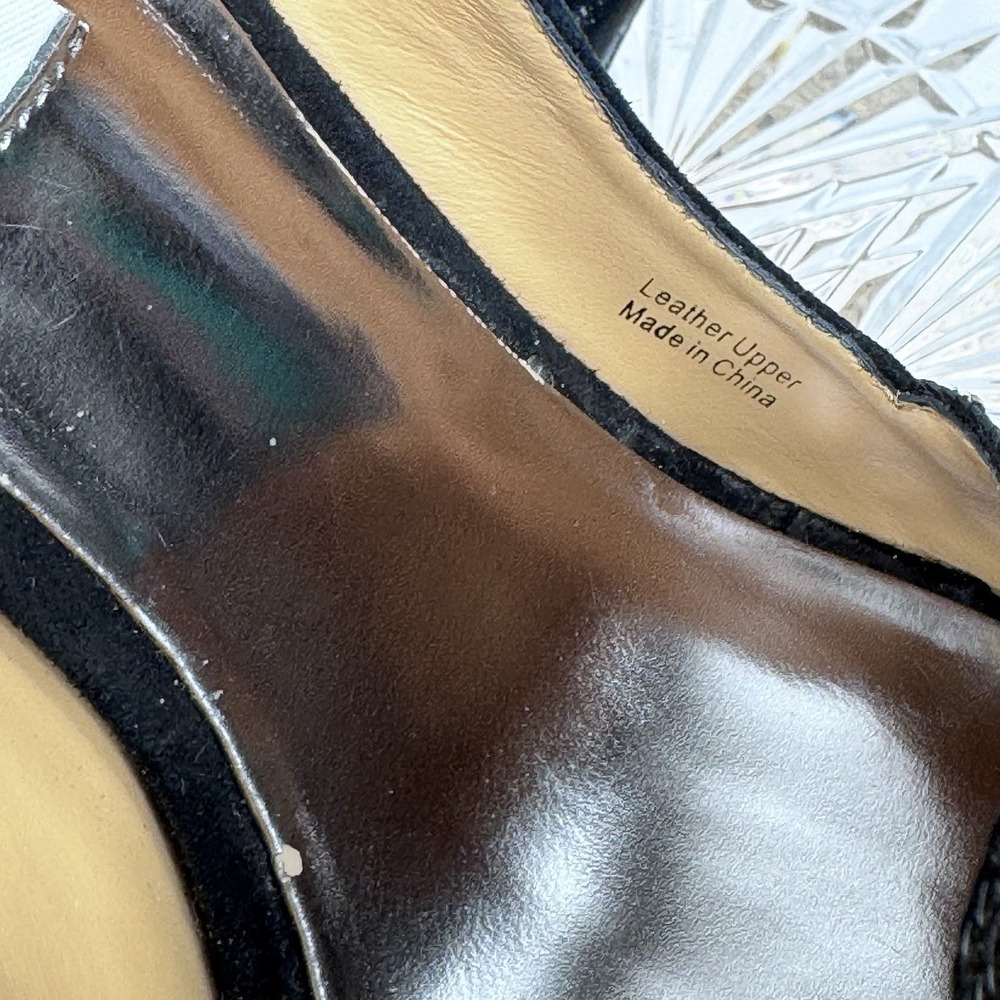 Badgley Mischka Open Toe Pump Black 4.5'' Heel Size 6 - Picture 8 of 10